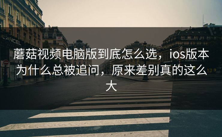 蘑菇视频电脑版到底怎么选，ios版本为什么总被追问，原来差别真的这么大